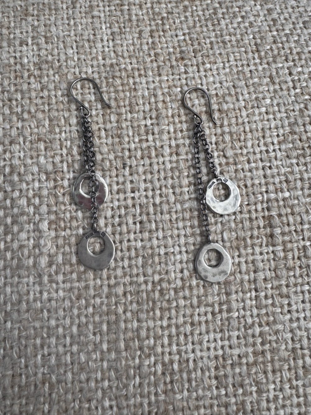 Silpada Silver Dangle Disc Earrings